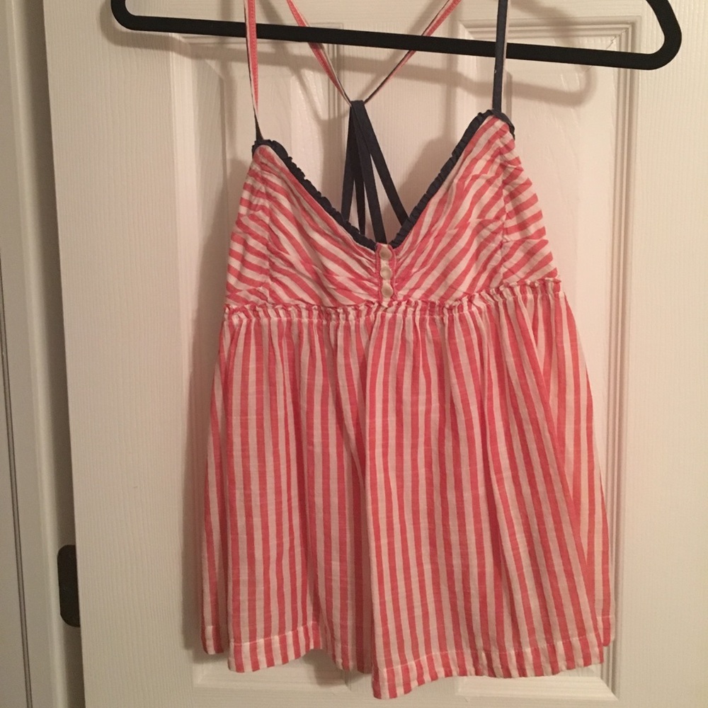 Striped hollister babydoll top